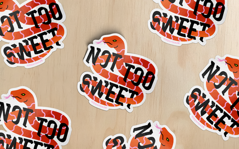 Not Too Sweet Snake Vinyl Sticker
