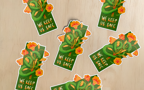 LA Fire Snake & Poppy Fundraiser Sticker