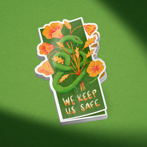 LA Fire Snake & Poppy Fundraiser Sticker