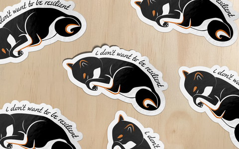 Don't Want to be Resilient Shiba Sticker