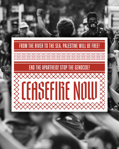 Ceasefire Keffiyeh Digital Protest Print - moonymade