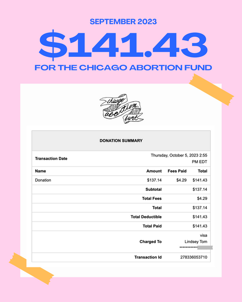 Charitable Donations: September 2023