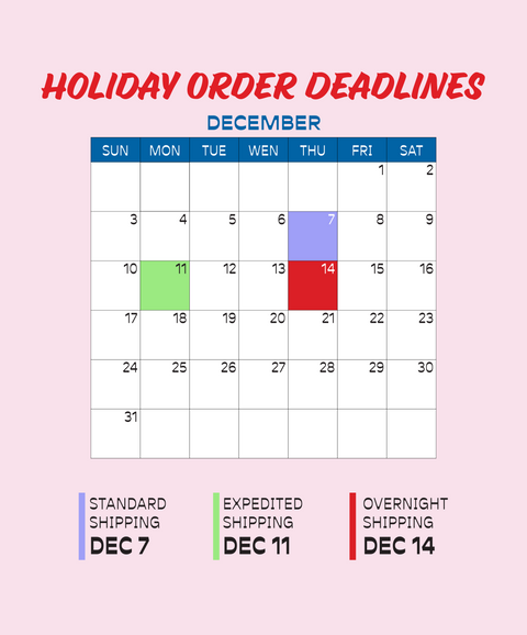 2023 Holiday Shipping Deadlines