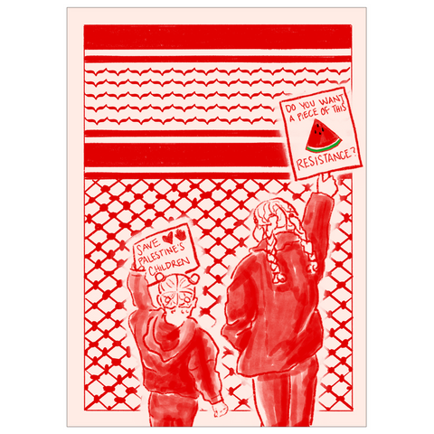 Piece of This Resistance - Palestine Fundraiser Postcard - moonymade