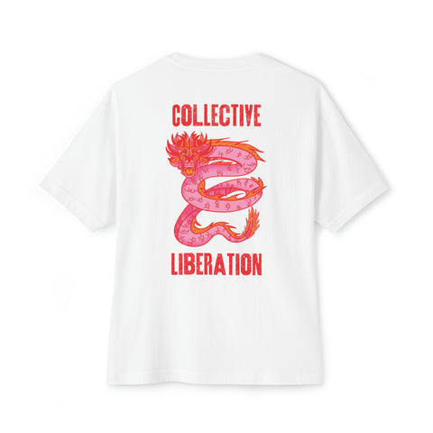 Collective Liberation Dragon Unisex Oversized Boxy Tee - moonymade