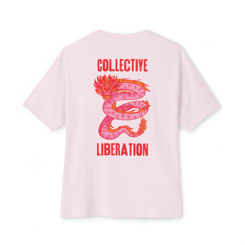 Collective Liberation Dragon Unisex Oversized Boxy Tee - moonymade