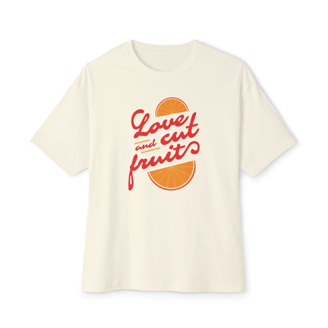 Love and Cut Fruit Unisex Oversized Boxy Tee - moonymade