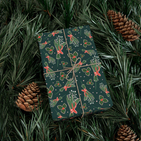 Merry Mistletoe Gift Wrap Papers - moonymade