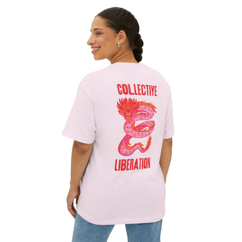 Collective Liberation Dragon Unisex Oversized Boxy Tee - moonymade