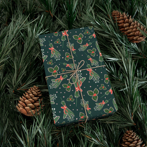 Merry Mistletoe Gift Wrap Papers - moonymade