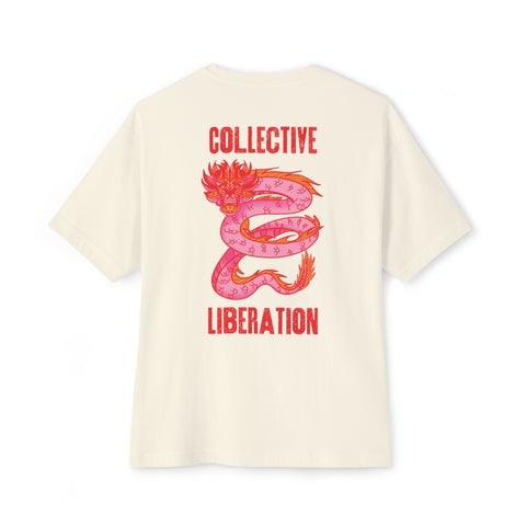 Collective Liberation Dragon Unisex Oversized Boxy Tee - moonymade