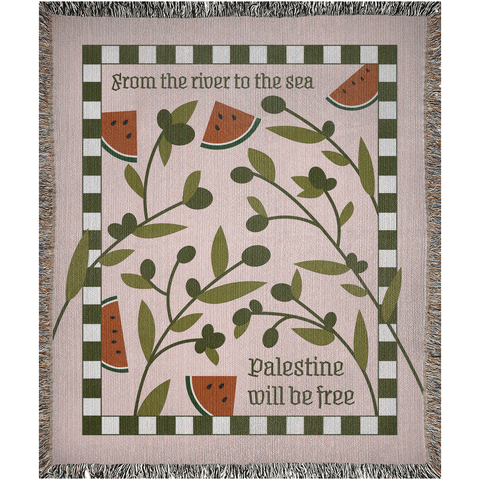 Free Palestine Woven Blanket - moonymade