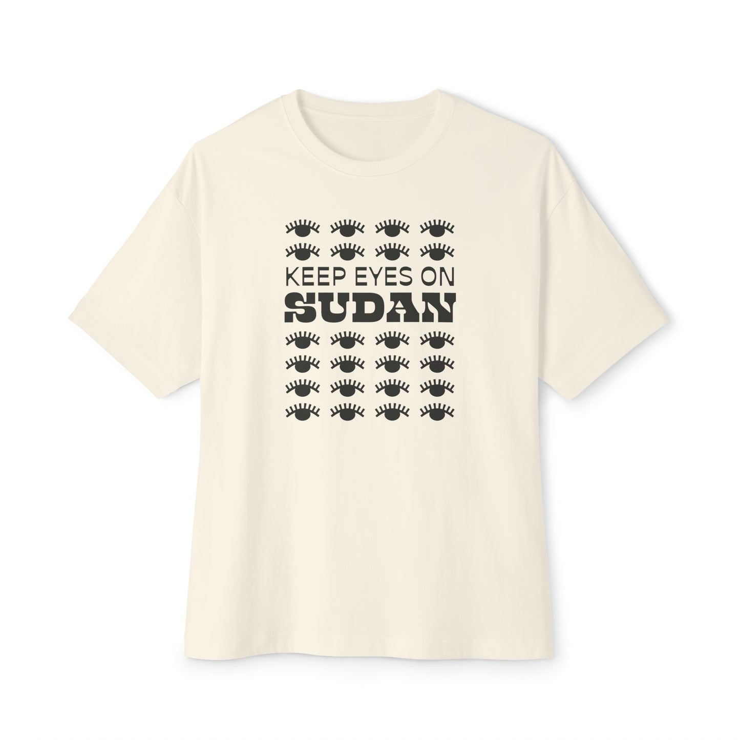 Keep Eyes on Sudan Unisex Oversized Boxy Tee - moonymade