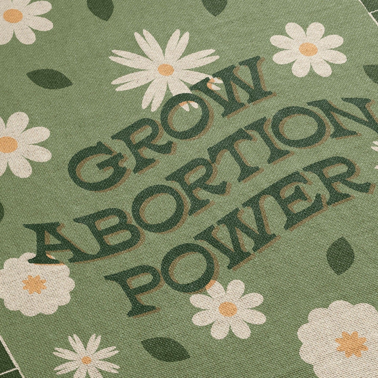 Grow Abortion Power Green Woven Blanket - moonymade