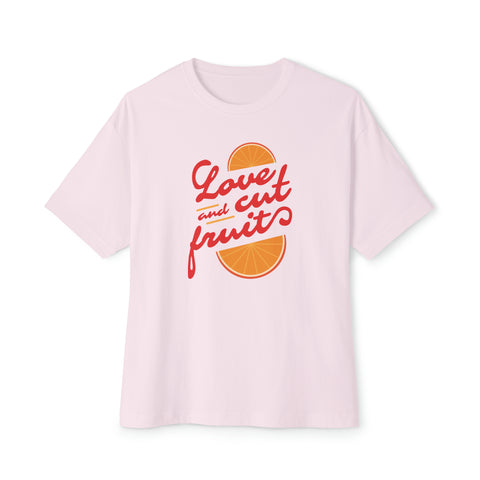 Love and Cut Fruit Unisex Oversized Boxy Tee - moonymade