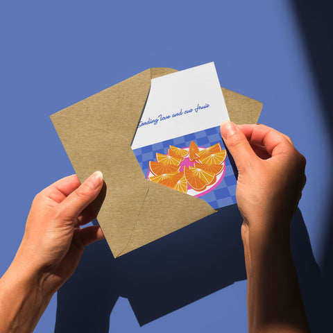 Sending Love and Cut Fruit Greeting Card