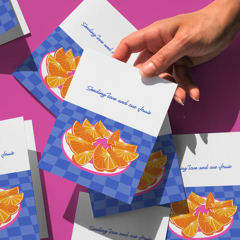 Sending Love and Cut Fruit Greeting Card