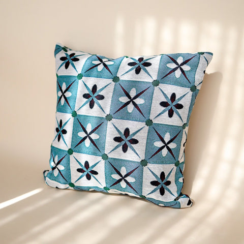 Blue Frost Throw Pillow Sample - moonymade