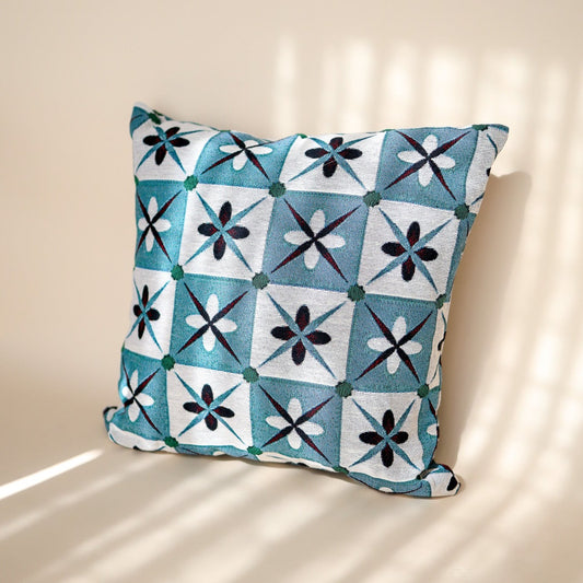 Blue Frost Throw Pillow Sample