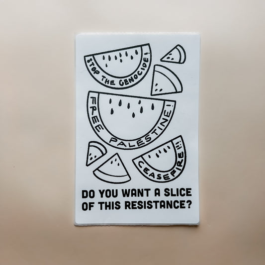 Slice of Resistance Palestine Solidarity Protest Sticker - Digital File - moonymade