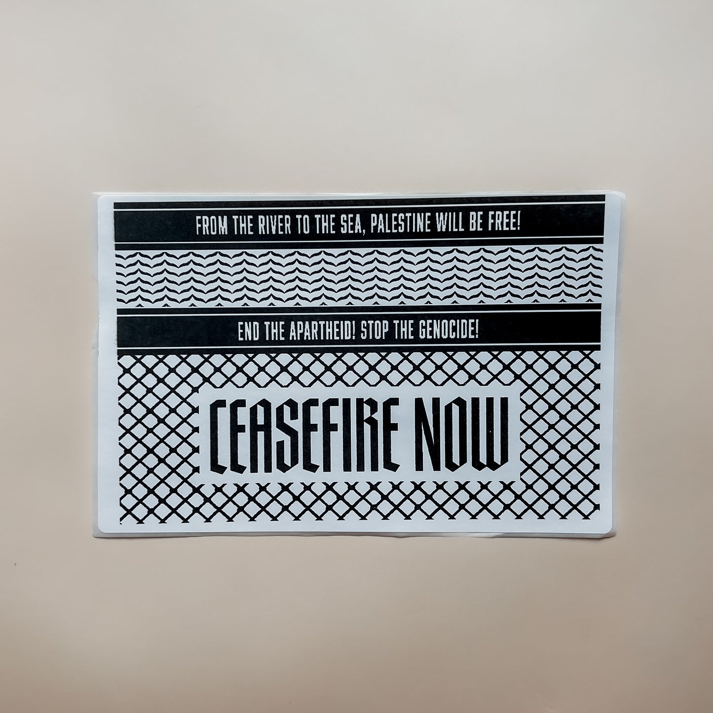 Keffiyeh Palestine Protest Sticker - Digital File - moonymade