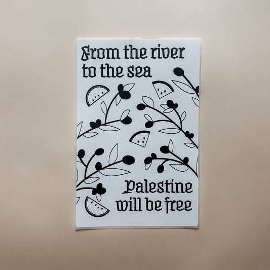 From the River to the Sea Palestine Solidarity Protest Sticker - Digital File