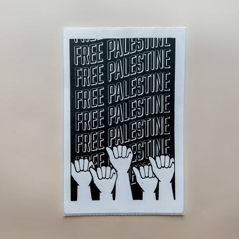 Free Palestine Solidarity Protest Sticker - Digital File - moonymade