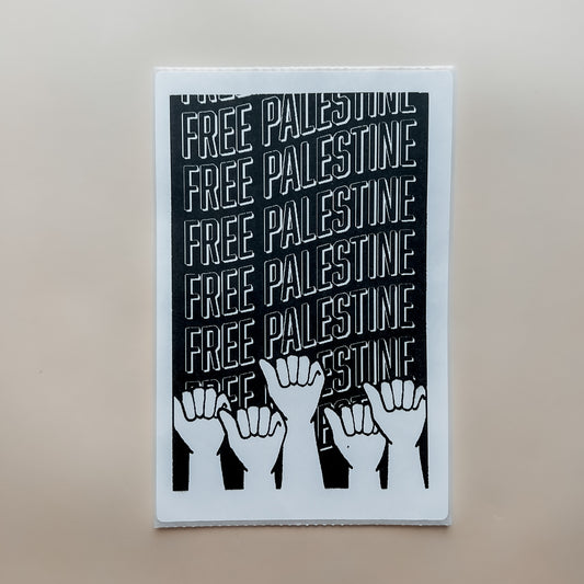 Free Palestine Solidarity Protest Sticker - Digital File