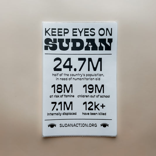 Sudan in Numbers Protest Sticker - Digital File