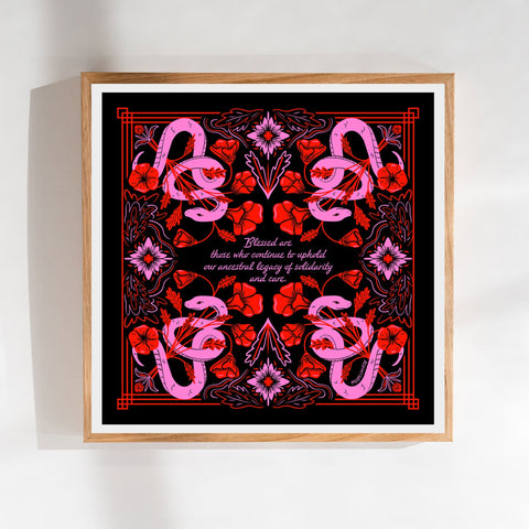 Poppy Snake Ancestral Legacy Print