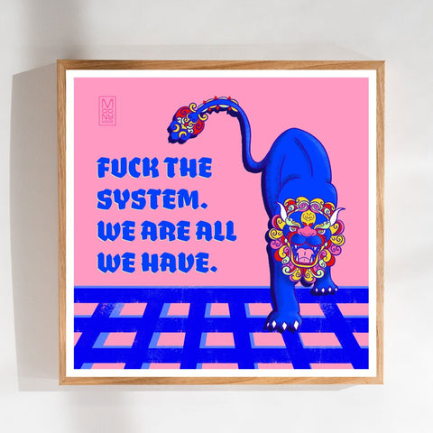 Fuck the System Fu Lion - moonymade