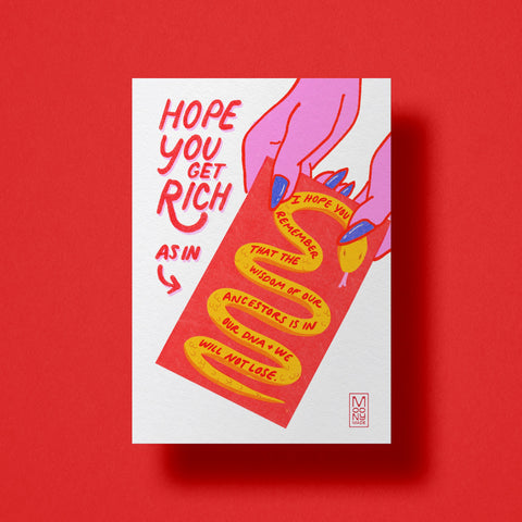 Hope You Get Rich Year of the Snake - Ancestors Print