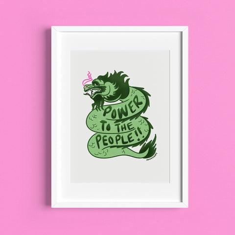 Power to the People Dragon Print - moonymade