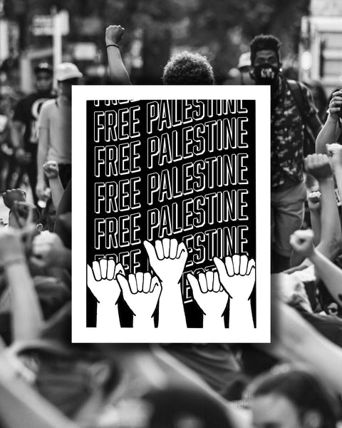 Free Palestine Digital Protest Print - moonymade