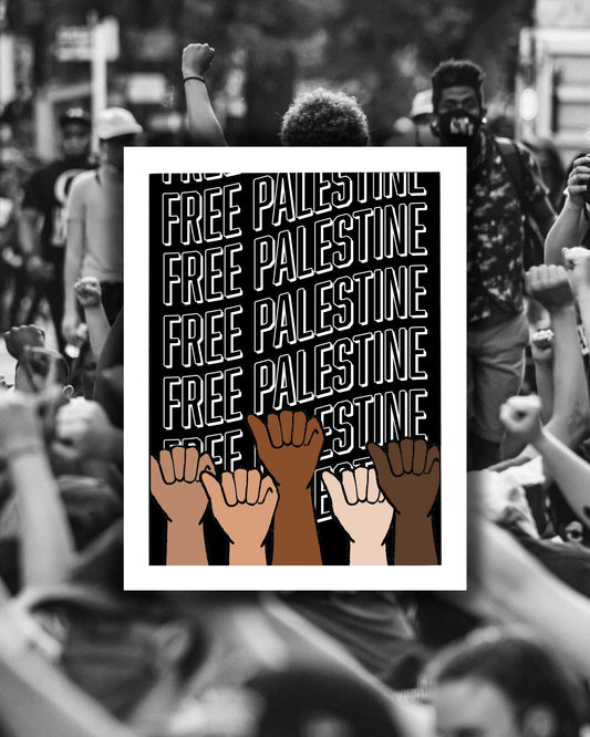 Free Palestine Digital Protest Print