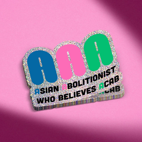 AAA (Asian Abolitionist who believes ACAB) Vinyl Sticker - moonymade