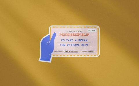 Permission Slip to Rest Sticker