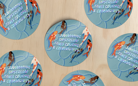 Upstream Courageous Carp Community Vinyl Sticker