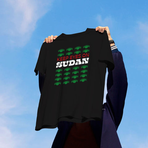 Keep Eyes on Sudan Unisex Oversized Boxy Tee - moonymade