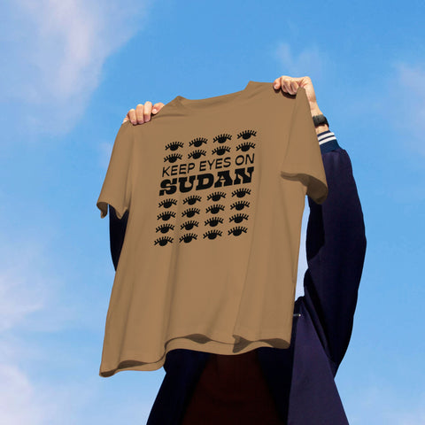 Keep Eyes on Sudan Unisex Oversized Boxy Tee - moonymade