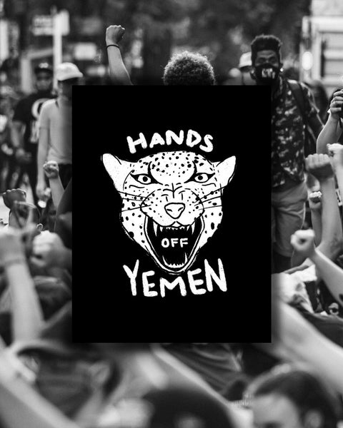 Hands Off Yemen Digital Protest Print - moonymade