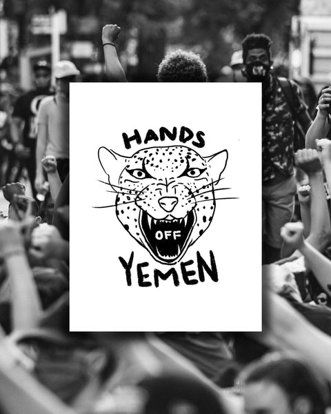 Hands Off Yemen Digital Protest Print - moonymade