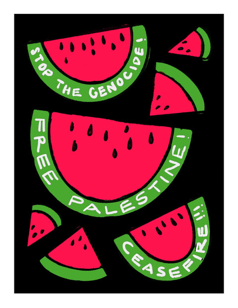 Watermelon Free Palestine Digital Protest Print - moonymade