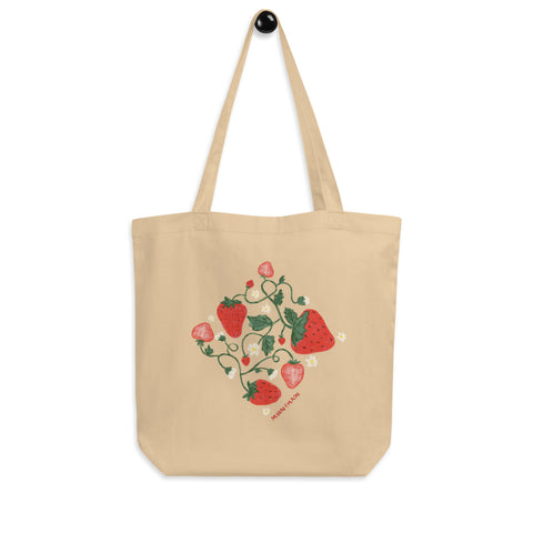 Strawberry Vine Eco Tote Bag - moonymade