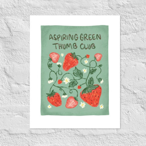 Strawberries - Aspiring Green Thumb Club Print - moonymade