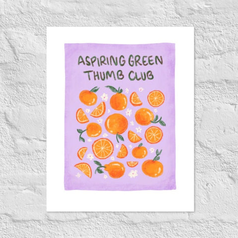 Oranges - Aspiring Green Thumb Print - moonymade