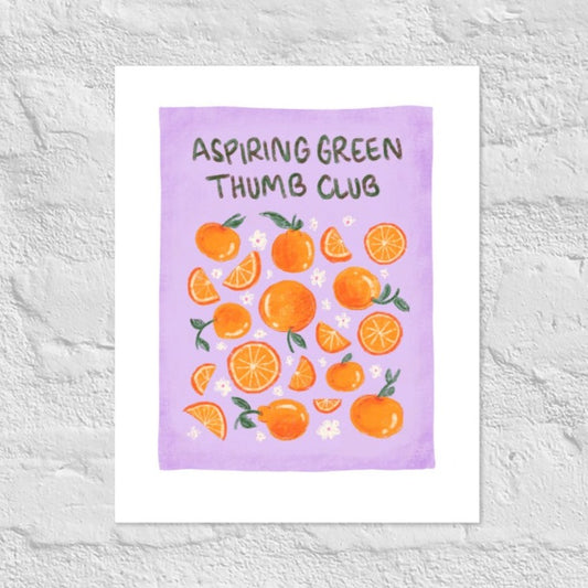 Oranges - Aspiring Green Thumb Print