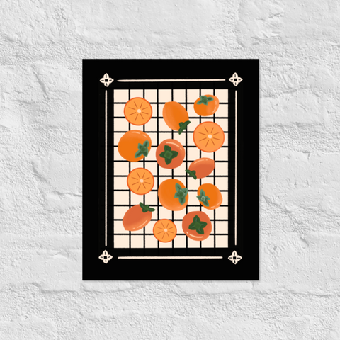 Auspicious Autumn Persimmon Print - moonymade