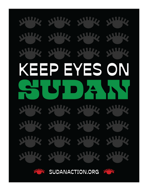 Keep Eyes On Sudan Digital Protest Print - moonymade