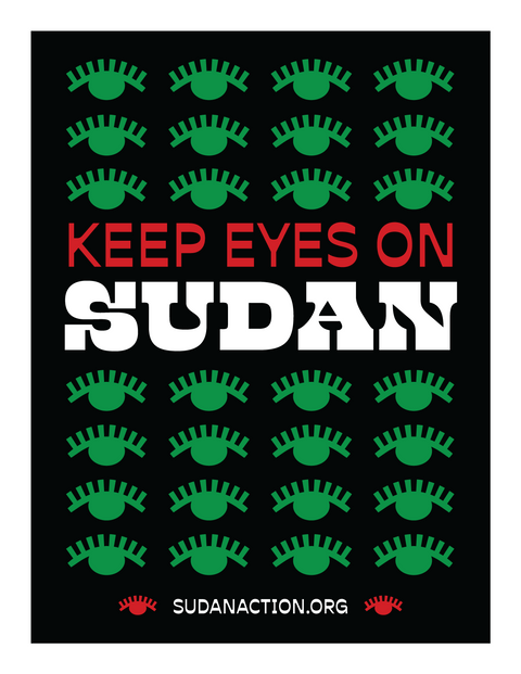 Keep Eyes On Sudan Digital Protest Print - moonymade